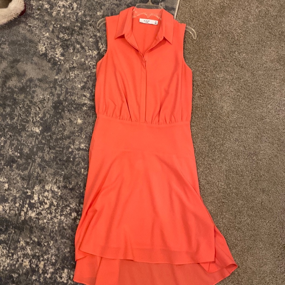 High-low button up pink dress!
